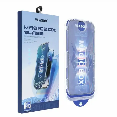 Kaljeno staklo 6D Pro Veason Easy-Install Glass – za iPhone XR / iPhone 11 crno slika 1