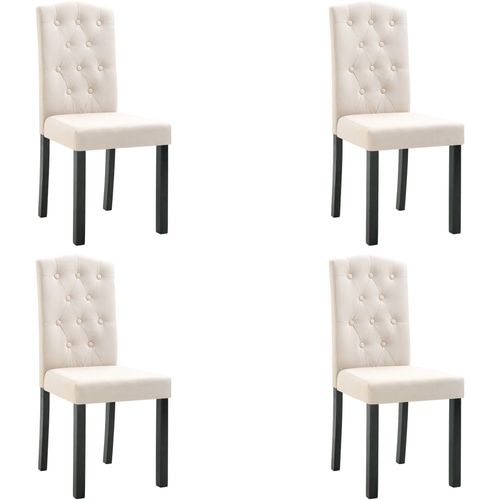 Blagovaonske stolice od tkanine 4 kom krem slika 19