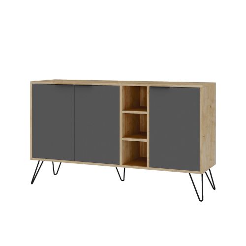 Woody Fashion Konzola, hrast Antracit, Clara Console - Oak, Anthracite slika 3