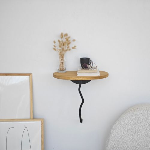 Leo - Black, Oak Black
Oak Wall Shelf slika 3