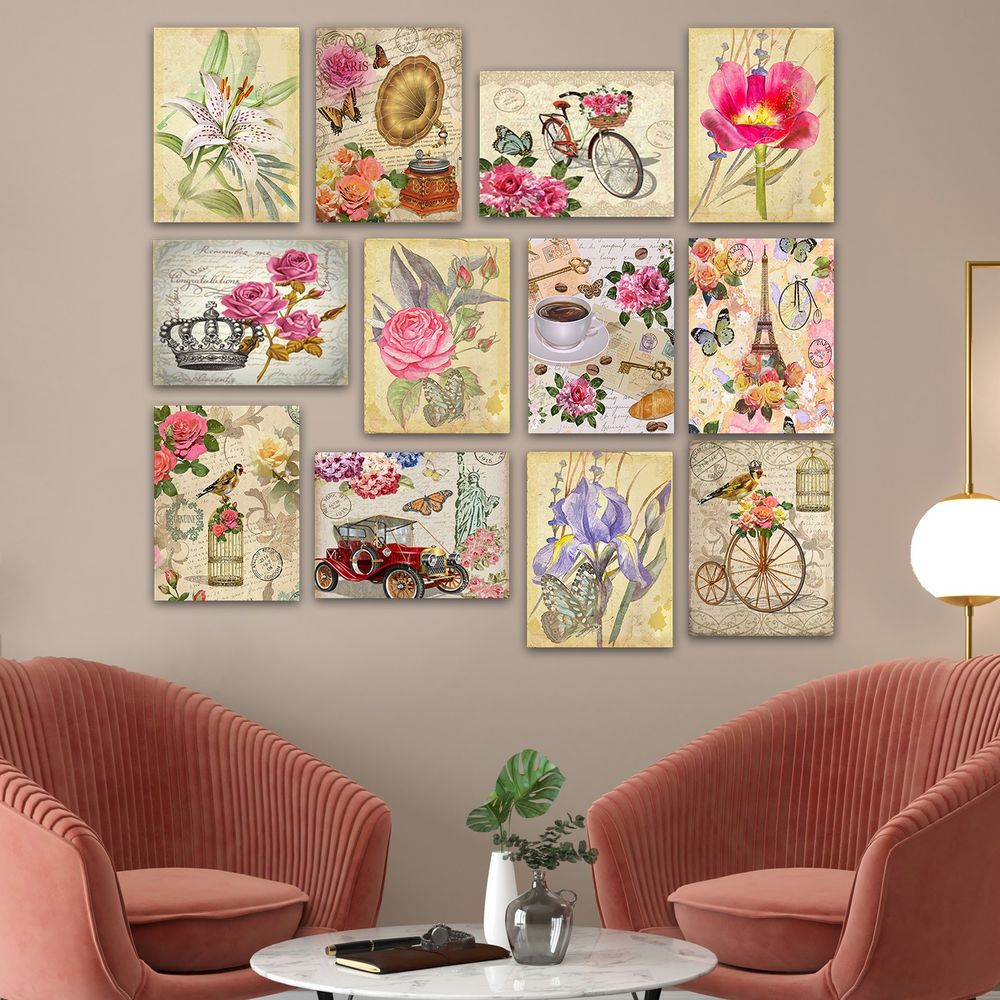 Dekorativna MDF Slika u Više Boja (Set od 12 Komada) slika 1