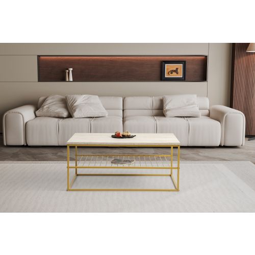 Asude - Gold, Marble Gold
Marble Coffee Table slika 2