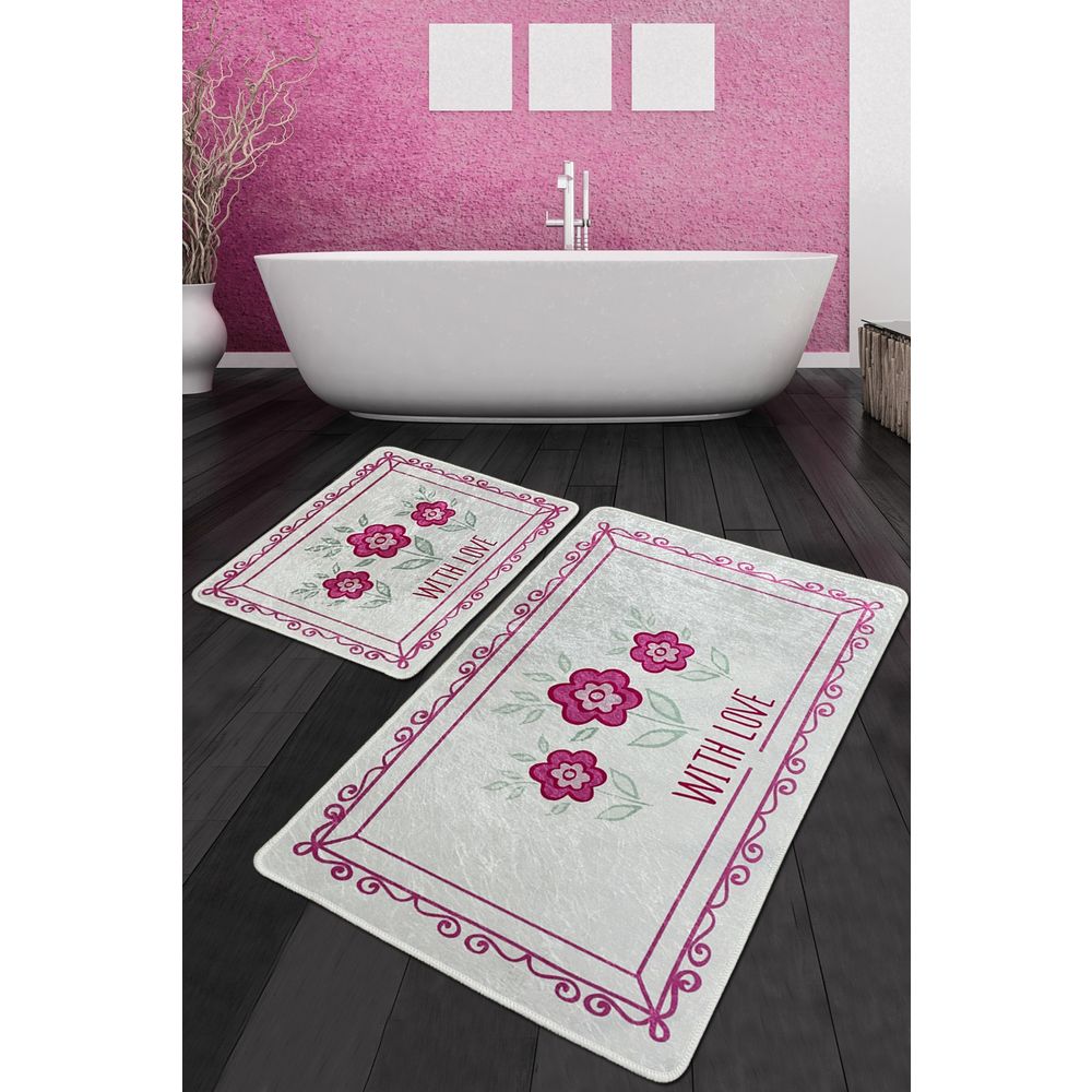 Set Kupatilskih Prostirki With Flower Djt Multicolor (2 Dijela) slika 1