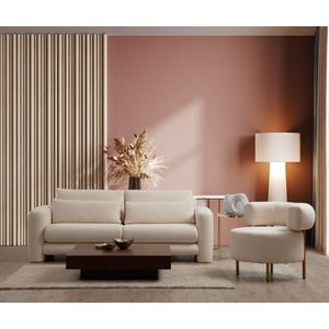 Lily Cream - Dvosjed Sofa sa 2 Jastučića