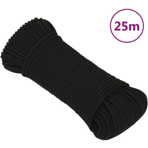 Radno uže crno 4 mm 25 m poliestersko slika 6