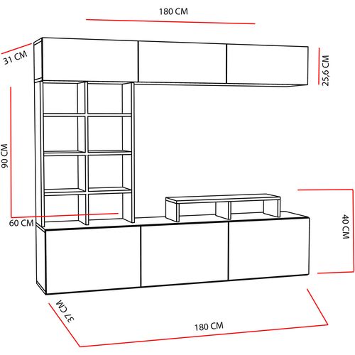 Sasa - Teak, Black Teak
Black TV Unit slika 7