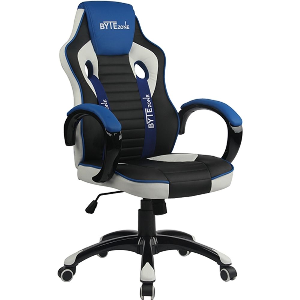 Gaming stolica Bytezone Racer PRO (crno-siva-plava) slika 2