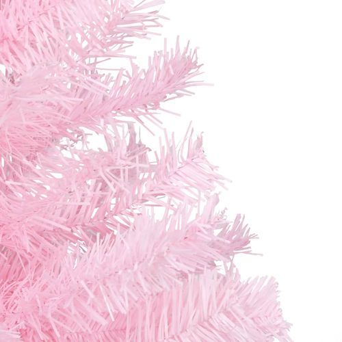 Umjetno božićno drvce sa stalkom ružičasto 210 cm PVC slika 3