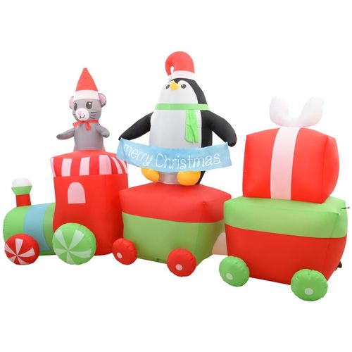 Božićni pingvin i miš na napuhavanje na vlaku LED IP44 350 cm slika 2