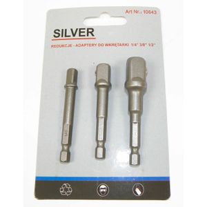 Silver komplet adaptera/uhvata za nasadne ključeve 3 kom. 1/2-3/8-1/4"