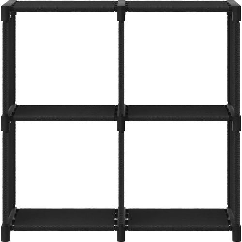 Police za izlaganje s 4 kocke od tkanine 69 x 30 x 72,5 cm crne slika 32