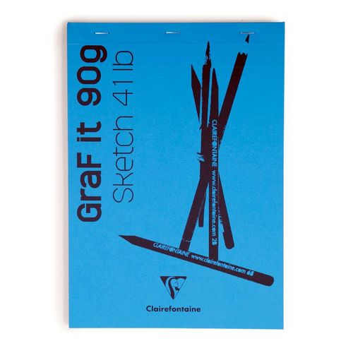 Clairefontaine blok Graf it za suhu tehniku A4 90gr, mix boja, bjanko slika 4