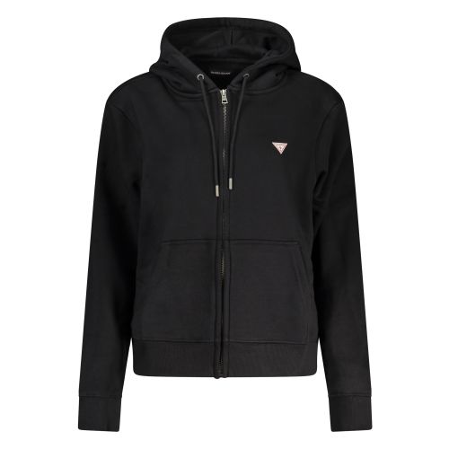 GUESS JEANS WOMEN'S ZIP-UP SWEATSHIRT BLACK slika 1