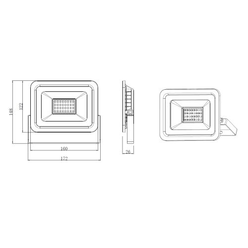 Reflektor na Stalku 2x30W 4500K slika 4