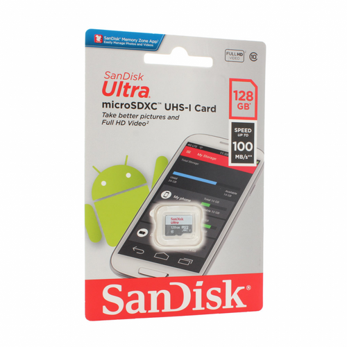 Mem.Kartica SanDisk SDXC Ultra micro 128GB 100 MB/class 10/ UHS-I slika 1