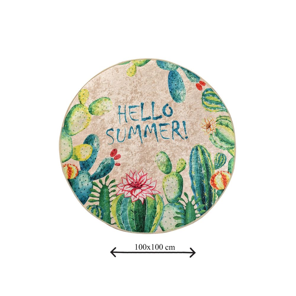 Kupatilski Tepih Hello Summer (100 cm) - Višenamjenski i Antibakterijski slika 3