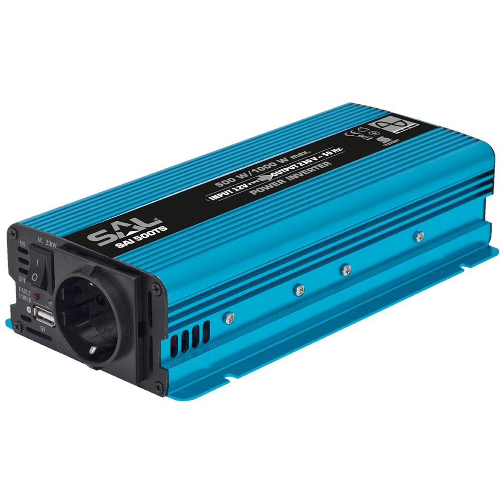 SAL Adapter 12V na 220V, snaga 500/1000W, USB port - SAI 500TS slika 1