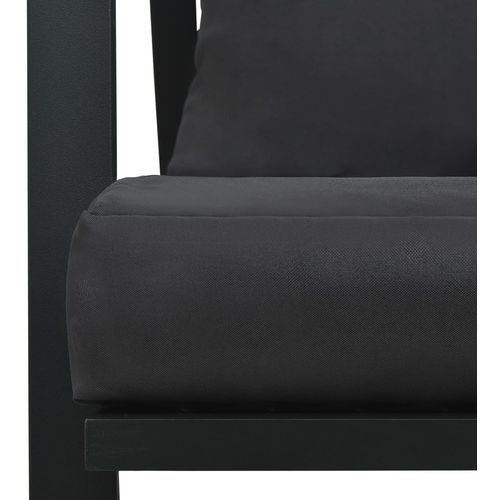 Vrtna sofa s jastucima tamnosiva aluminijska slika 9