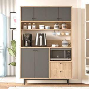 RE5-SA OakAnthracite Multi Purpose Cabinet