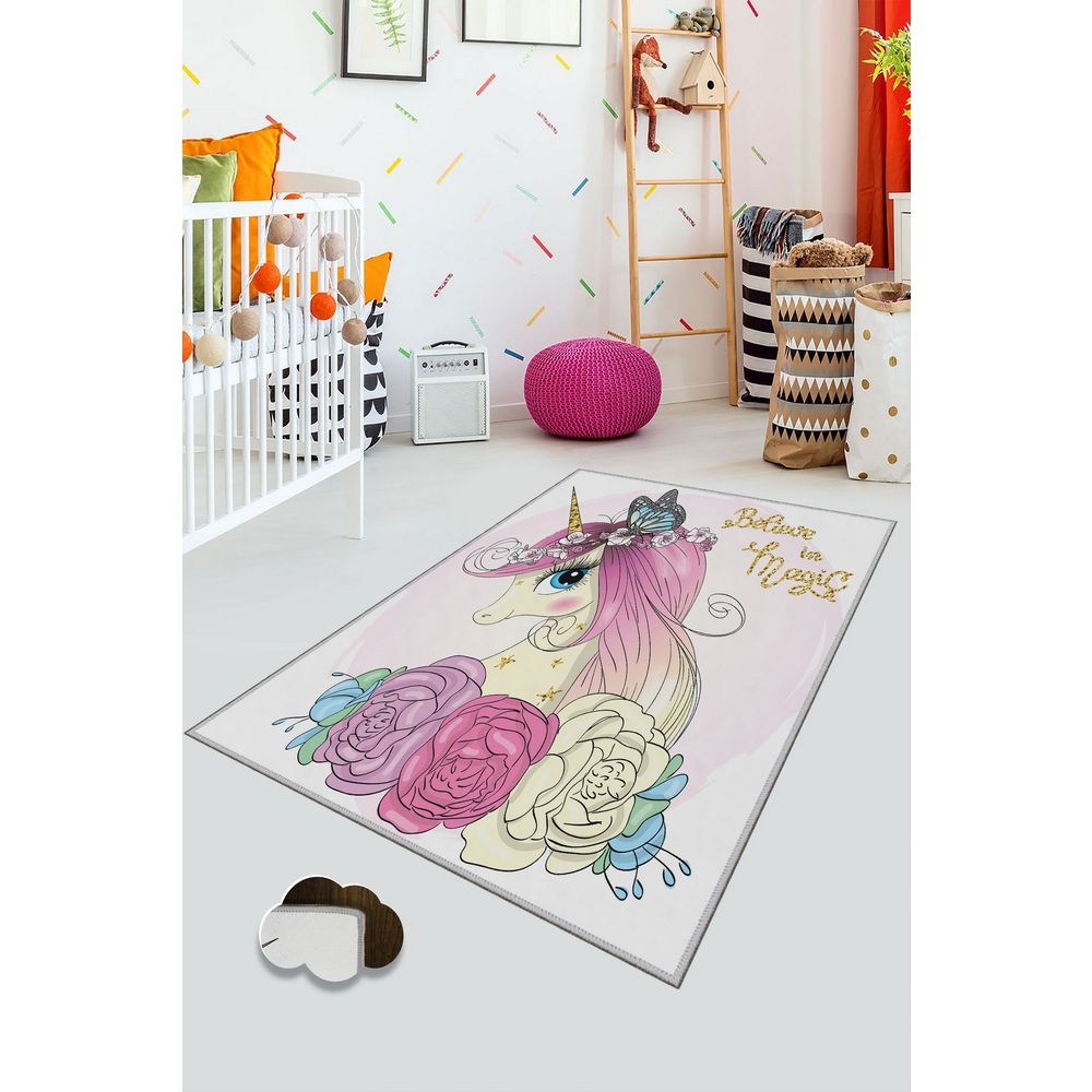 Tanki dječji tepih sa digitalnim printom Jednorog (180 x 280 cm) HMNT211 - izložbeni artikl (oštećenja ambalaža) slika 1