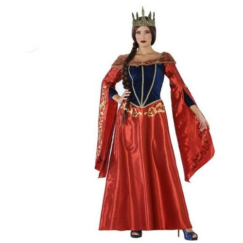 Svečana odjeća za odrasle 113916 Crvena Mornarsko plava Srednjovjekovna Kraljica M/L slika 1