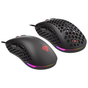 Natec NMG-1629 GENESIS XENON 800, Gaming Optical Mouse 200-16000 DPI, Maximum acceleration 50 G, OMRON Switches, RGB LED, 12 Weights, 6 Buttons, USB, Black, Cable 1,8 m