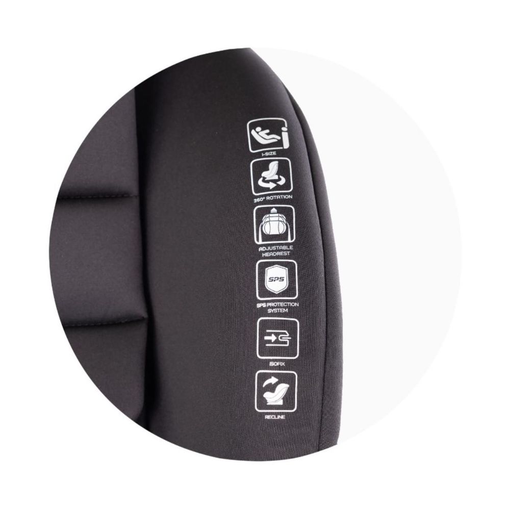 Chipolino Rotirajuća autosjedalica Premium 40-150cm Isofix Blackberry STKPR02501BB slika 11