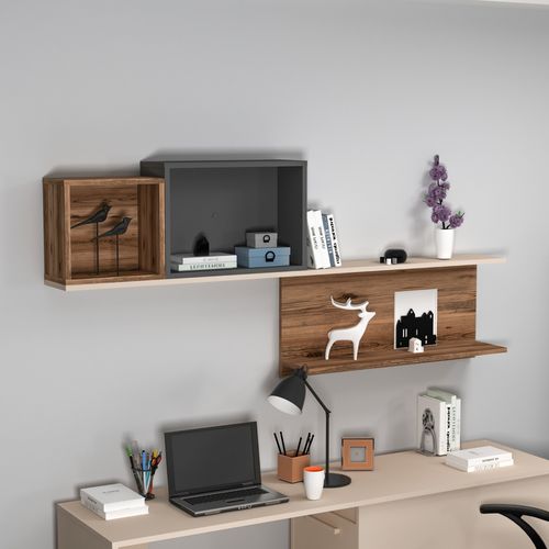 Akser - Light Walnut, Beige, Anthracite Light
Walnut
Beige
Anthracite Wall Shelf slika 1