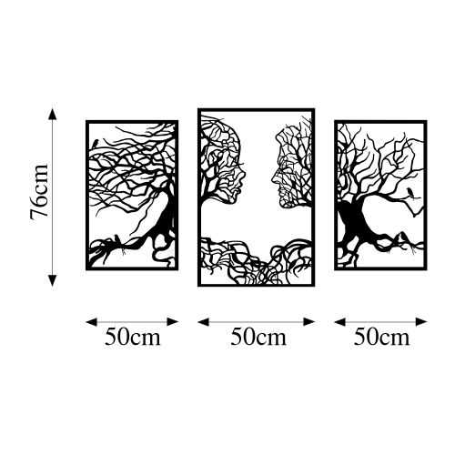 Wallity Metalna zidna dekoracija, Tree Love slika 5