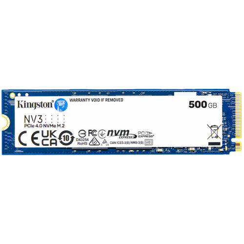 Kingston SSD 500GB NV3 M.2 2280 PCIe 4.0 NVMe SSD  slika 1