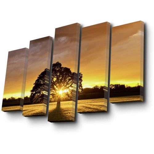 5PUC-004 Multicolor Decorative Canvas Painting (5 Pieces) slika 3