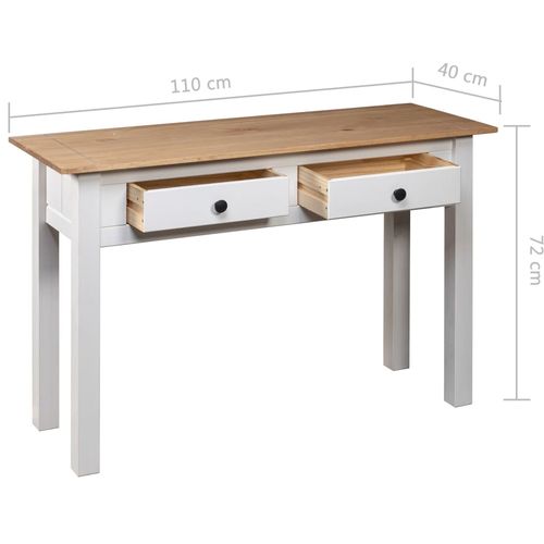 Konzolni stol od borovine bijeli 110x40x72 cm asortiman Panama slika 34