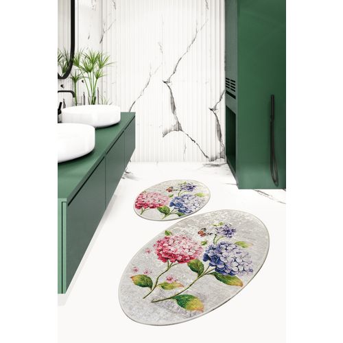 Ortanca Multicolor Bathmat Set (2 Pieces) slika 1