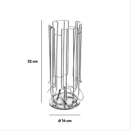 FIVE DRŽAČ ESPRESO KAPSULA ROTIRAJUĆI 24/1 11,5X31,7CM METAL HROM 151054 slika 3