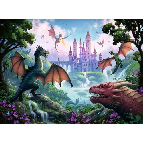 Puzzle Ravensburger 13356 The Dragon's Wrath XXL 300 Dijelovi slika 2