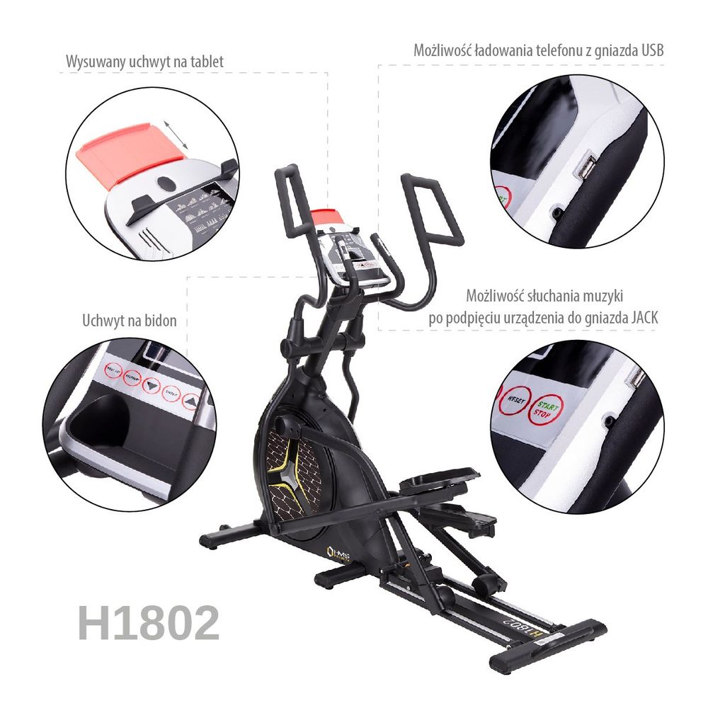 H1802 magnetski eliptični trener polumobiteljski hms premium slika 8