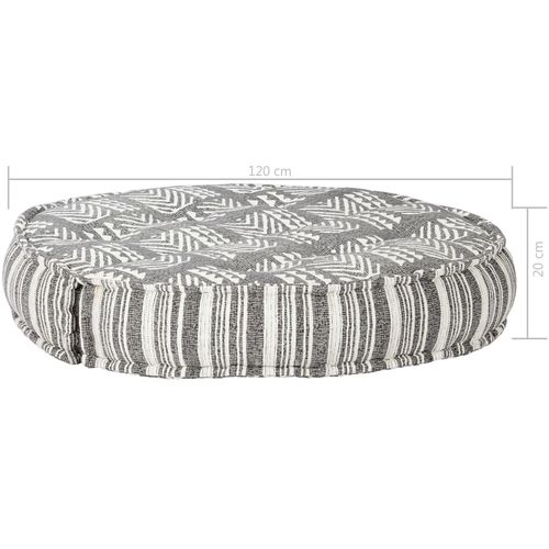 283788 Pouffe 100x20 cm Grey Stripe Fabric slika 8