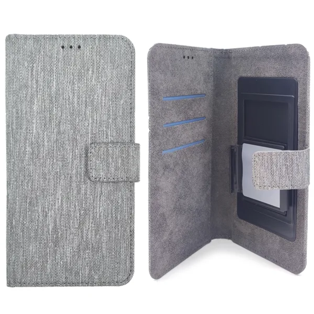 MM BOOK TORBICA UNIVERZALNA TEXTIL GRAY SLIDE vel. do 6.7" slika 1