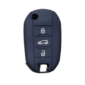 Silikonska Navlaka za Ključ Citroen Tip 3 - Crna (Tri Tipke)