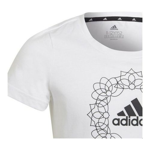 Dječja Majica Kratkih Rukava Adidas Graphic Bijela 13-14 Godina slika 3