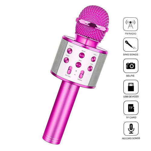 Bluetooth mikrofon pink slika 1