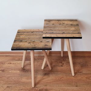 Nesting stolovi 2Shp344 - (2 komada) - boje: smeđa