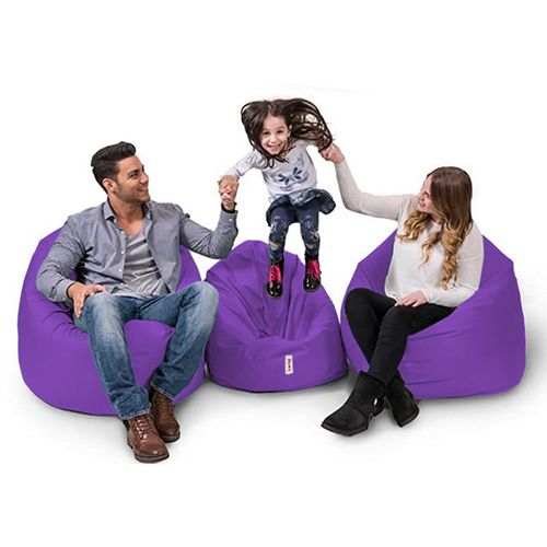 Iyzi 100 Cushion Pouf - Purple Purple Garden Bean Bag slika 5