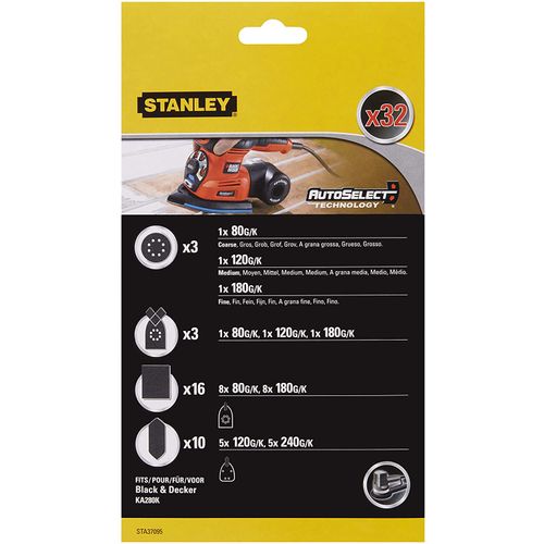 Black & Decker KA280K Stanley STA37095 set brusnih papira slika 1