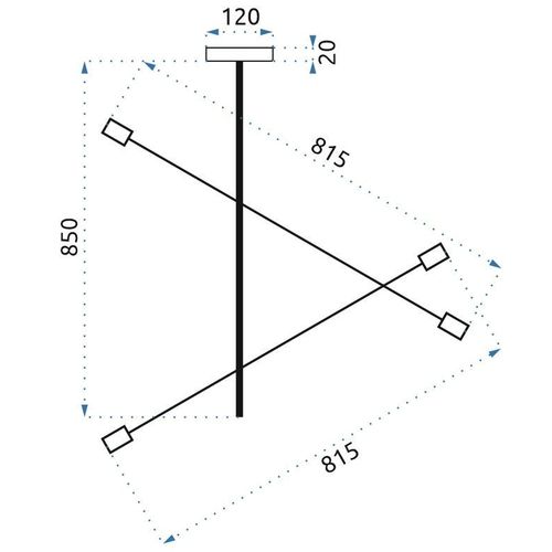 TOOLIGHT Privjesak stropna svjetiljka s dvije ruke podesiva APP479-4C slika 11