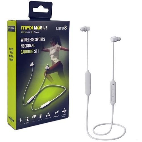 MaxMobile slušalice bluetooth S11 STEREO bijela slika 1