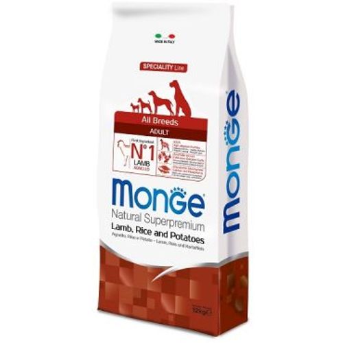 Monge Adult All Breeds Jagnjetina, Pirinač i Krompir, hrana za odrasle pse 12 kg slika 1