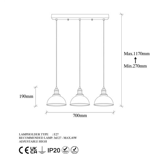 Opviq Luster, 942FLG1625 slika 6