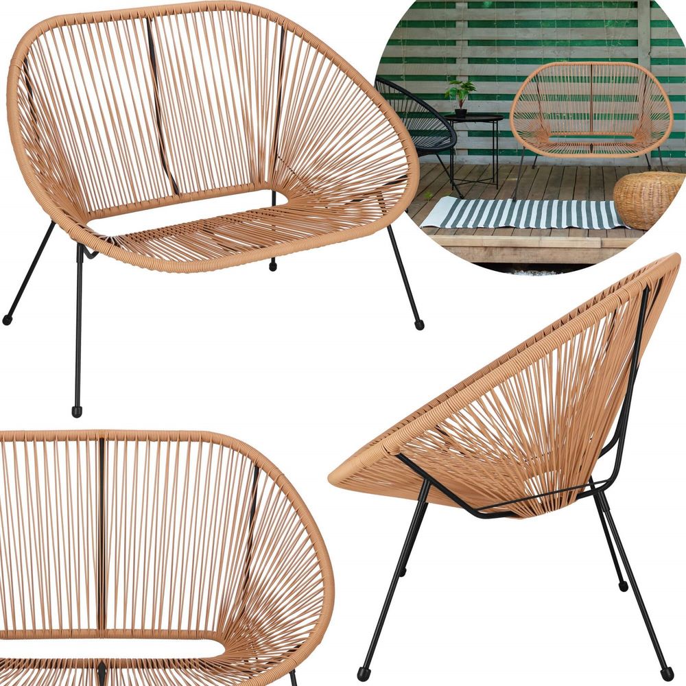 Vrtna sofa, smeđa 114 x 82 x 87 cm slika 5