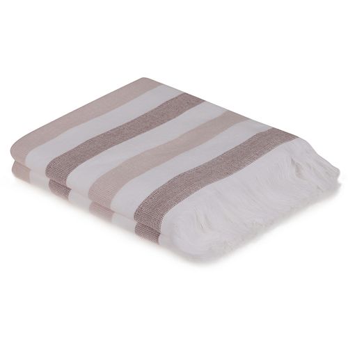 Colourful Cotton Set ručnika STRIPE BROWN, 50*90 cm, 2 komada, Stripe - Brown slika 1